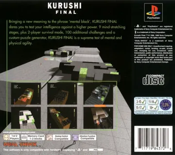 Kurushi Final (EU) box cover back